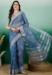 Picture of Excellent Organza Cadet Blue Saree