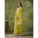 Picture of Silk Dark Golden Rod Straight Cut Salwar Kameez