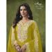 Picture of Silk Dark Golden Rod Straight Cut Salwar Kameez