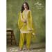 Picture of Silk Dark Golden Rod Straight Cut Salwar Kameez