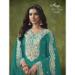 Picture of Sightly Silk Teal Straight Cut Salwar Kameez