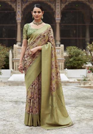 Picture of Resplendent Silk Rosy Brown Saree