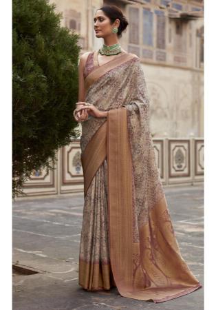 Picture of Lovely Silk Grey Saree