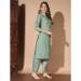 Picture of Cotton Dark Sea Green Readymade Salwar Kameez