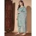 Picture of Cotton Dark Sea Green Readymade Salwar Kameez