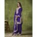 Picture of Magnificent Chiffon Purple Straight Cut Salwar Kameez