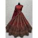 Picture of Charming Chiffon Red Lehenga Choli