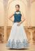 Picture of Georgette White & Dark Slate Blue Lehenga Choli