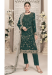 Picture of Georgette Sea Green Straight Cut Salwar Kameez