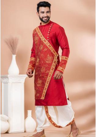 Picture of Fine Chiffon Dark Red Kurtas