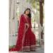 Picture of Bewitching Georgette Fire Brick Readymade Gown