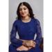 Picture of Well Formed Net Midnight Blue Lehenga Choli