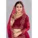 Picture of Magnificent Net Maroon Lehenga Choli