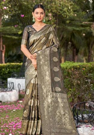 Picture of Shapely Silk Dim Gray Saree