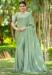 Picture of Nice Chiffon & Satin Dark Sea Green Saree