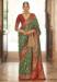 Picture of Ideal Silk Dark Olive Green Saree