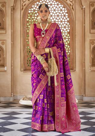 Picture of Pleasing Silk Purple Saree