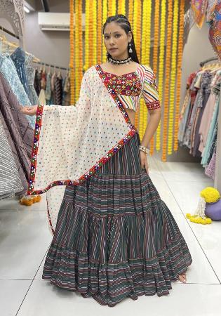 Picture of Rayon Dark Slate Grey Readymade Lehenga Choli