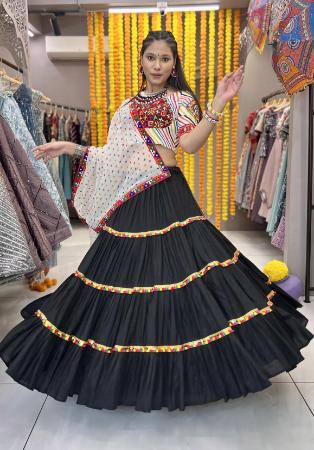 Picture of Rayon Dark Slate Grey Readymade Lehenga Choli