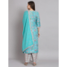 Picture of Chiffon Medium Turquoise Readymade Salwar Kameez