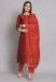 Picture of Good Looking Chiffon Fire Brick Readymade Salwar Kameez