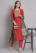 Picture of Pleasing Chiffon Indian Red Readymade Salwar Kameez