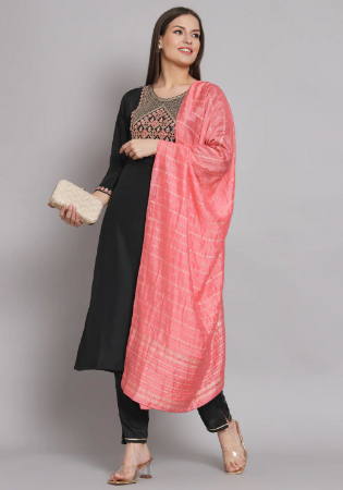 Picture of Chiffon Dark Slate Grey Readymade Salwar Kameez