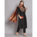 Picture of Superb Silk Black Readymade Salwar Kameez