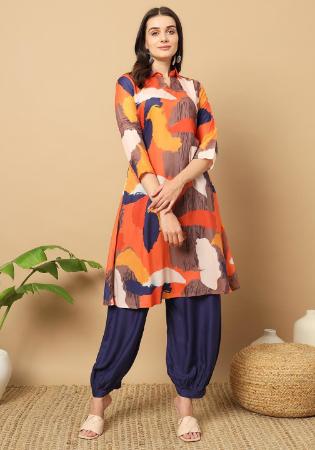 Picture of Shapely Rayon Coral Kurtis & Tunic