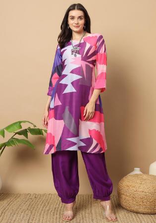 Picture of Resplendent Rayon Pink Kurtis & Tunic