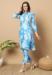 Picture of Amazing Chiffon Cornflower Blue Kurtis & Tunic