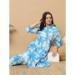 Picture of Amazing Chiffon Cornflower Blue Kurtis & Tunic