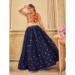 Picture of Pretty Georgette Navy Blue Lehenga Choli