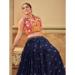 Picture of Pretty Georgette Navy Blue Lehenga Choli