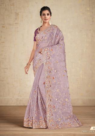 Picture of Sightly Georgette & Silk & Organza Rosy Brown Saree