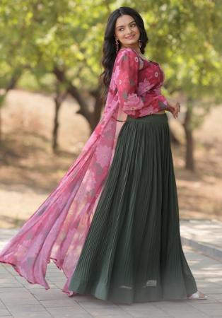 Picture of Ideal Georgette Maroon Readymade Lehenga Choli