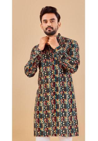 Picture of Stunning Cotton Midnight Blue Kurtas