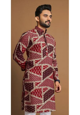 Picture of Beauteous Cotton Fire Brick & Rosy Brown Kurtas