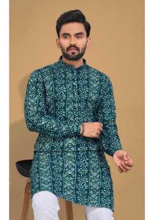 Picture of Lovely Cotton Cadet Blue Kurtas