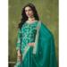 Picture of Bewitching Silk Teal Straight Cut Salwar Kameez