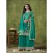 Picture of Bewitching Silk Teal Straight Cut Salwar Kameez