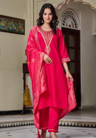 Picture of Pretty Chiffon Pink Kurtis & Tunic