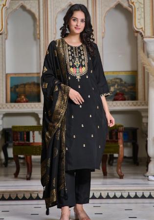 Picture of Appealing Chiffon Black Kurtis & Tunic