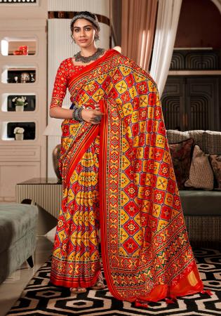 Picture of Wonderful Silk Dark Red Saree