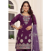 Picture of Georgette & Silk Purple Readymade Salwar Kameez