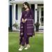 Picture of Well Formed Silk Purple Readymade Salwar Kameez