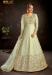 Picture of Shapely Net Tan Anarkali Salwar Kameez