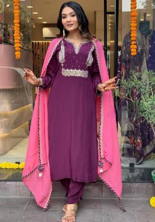 Picture of Grand Chiffon Brown Readymade Salwar Kameez