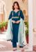 Picture of Charming Chiffon Navy Blue Readymade Salwar Kameez