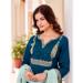 Picture of Charming Chiffon Navy Blue Readymade Salwar Kameez